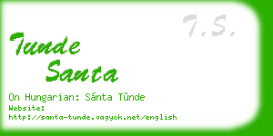 tunde santa business card
